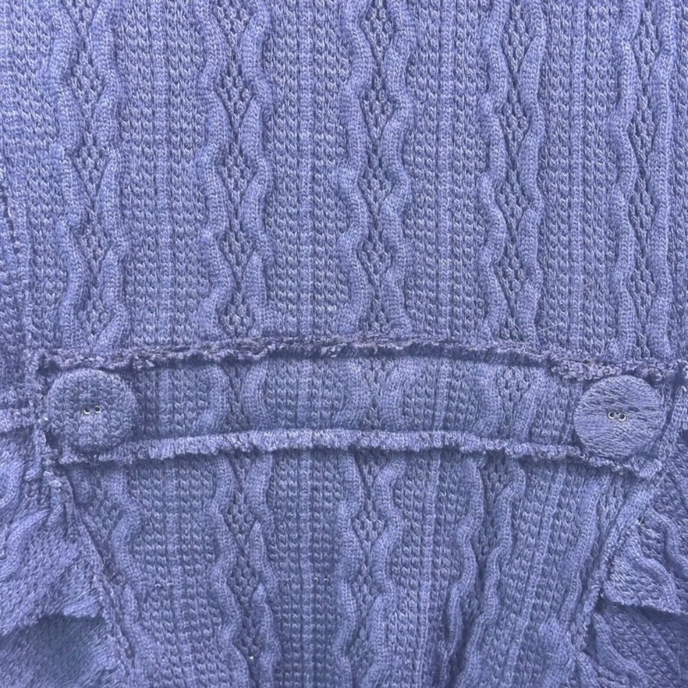Sundance Navy Textured Ruffle Jacket – Size M – Excellent Condition - Picture 5 of 16